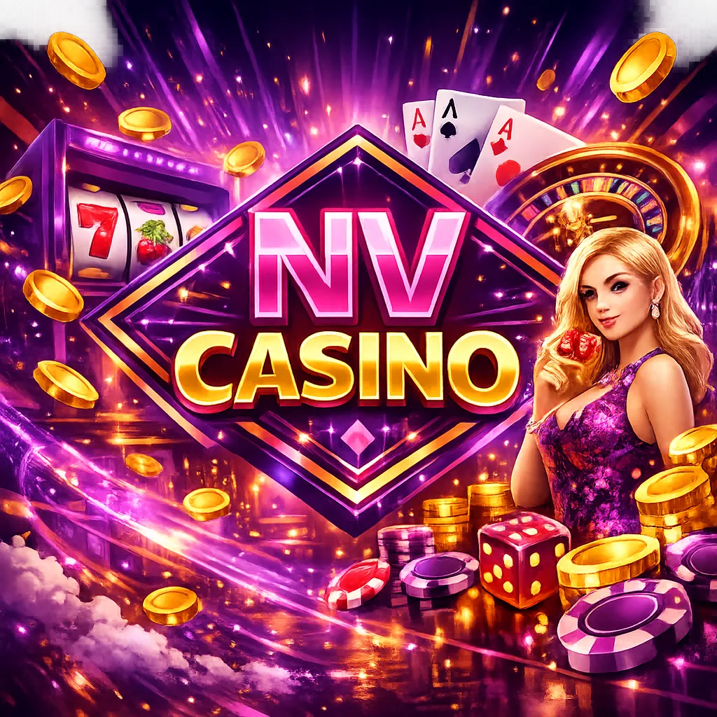Bright, premium neon-themed promotional image for NV Casino, showcasing modern luxury and stylish iGaming atmosphere.